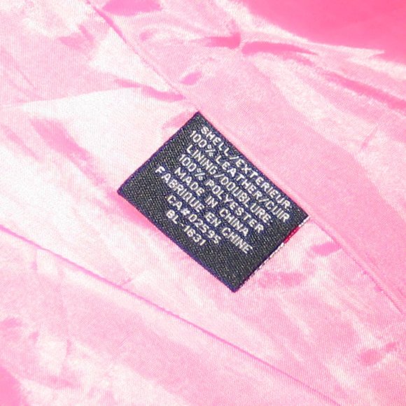 Women's Pink Leather Jacket - Picture 5 of 5